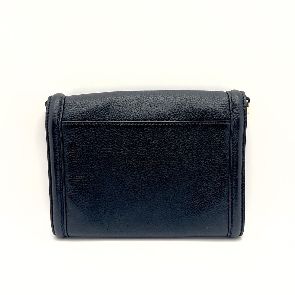 Authentic Tory Burch Black Leather Clutch Wallet W/ Unbranded Chain - Picture 4 of 10